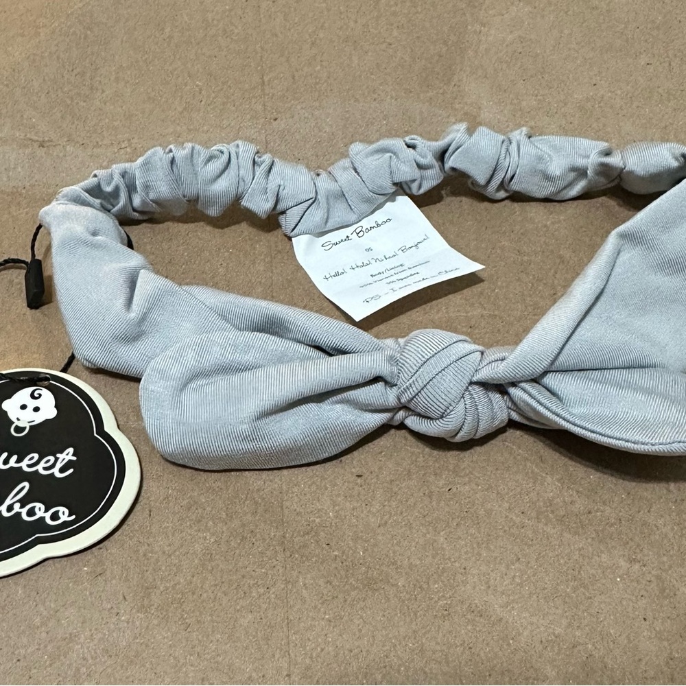 Sweet Bamboo Light Gray Knotted Headband